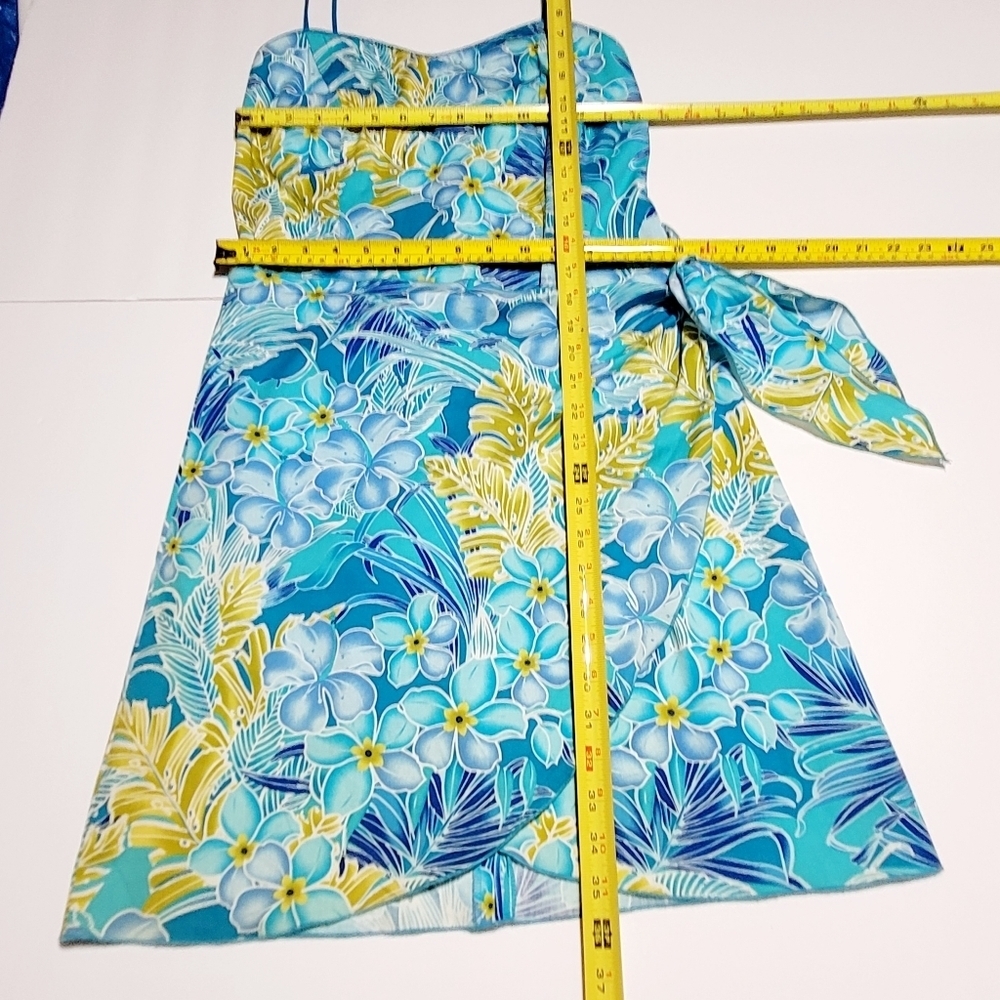 Y2K Hawaiian Tropical Sarong Cotton & Spandex Sundress Women's (L) - Picture 5 of 9